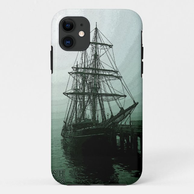 Bateau grand dans le coque iphone du brouillard S5 (Dos)