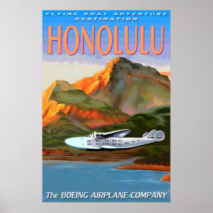 Bateau volant Boeing 314 Nouvelle affiche de voyag