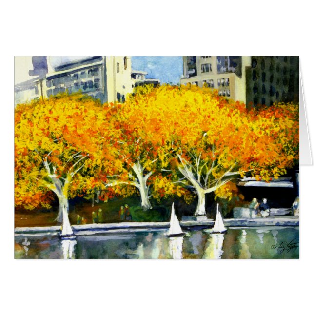 Bateaux à jouets dans la carte Park Card (Devant Horizontal)