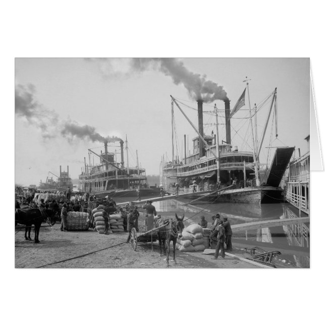 Bateaux à vapeur à Vicksburg, 1910 (Devant horizontal)