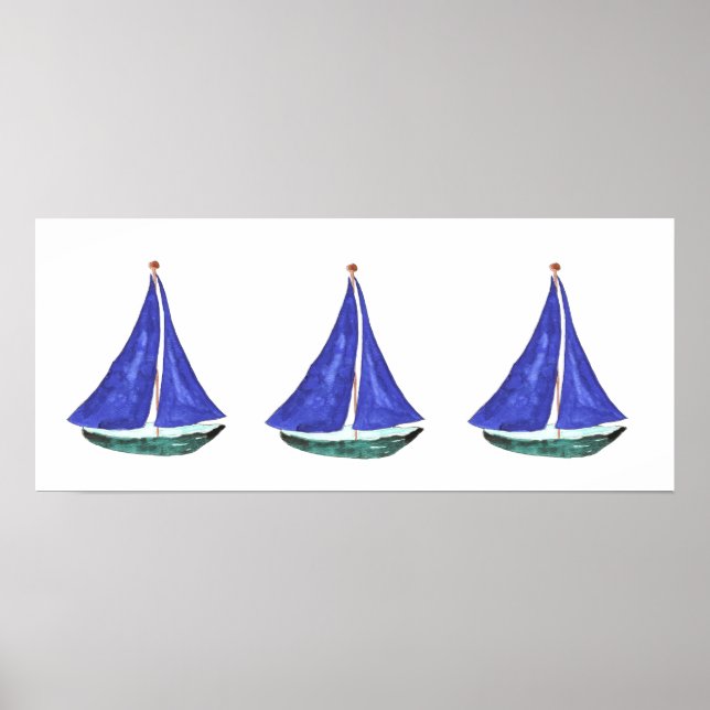 Bateaux à voile Affiches et impressions (Devant)