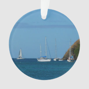 Bateaux à voile dans la baie Blancs et Bleus Nauti