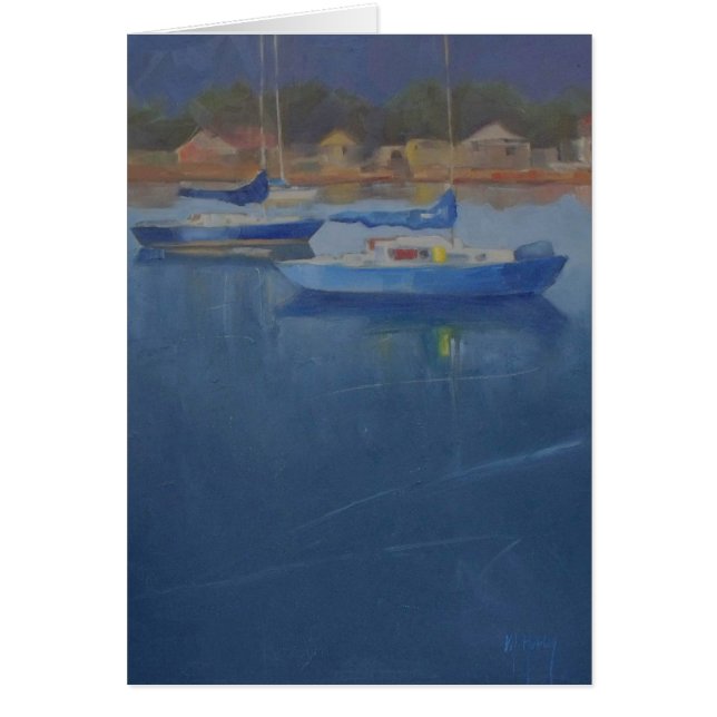 Bateaux à voile dans le port bleu (Devant)