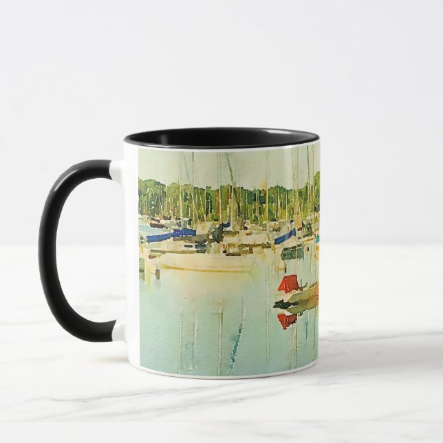 Bateaux à voile sur le lac Harriet Coffee Mug (Gauche)