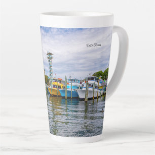 Bateaux Amarrés Destin Floride Havre Latte Mug