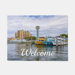Bateaux Amarrés Tapis de Bienvenue Port Destin Flo