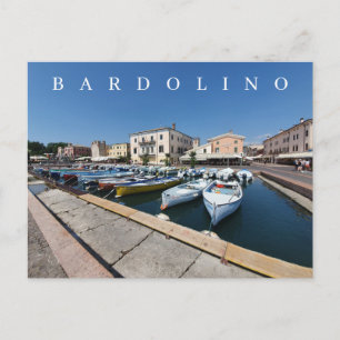 Bateaux Bardolino dans le port vue carte postale