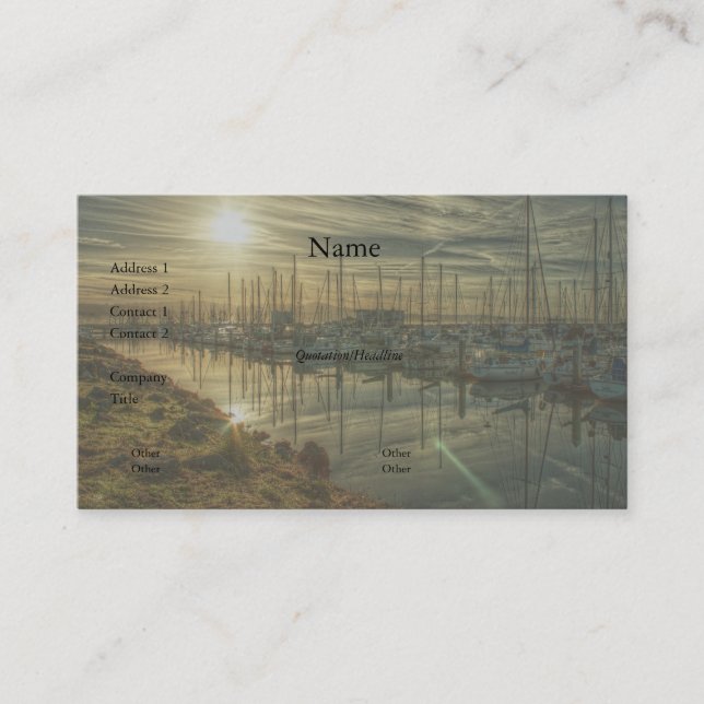 Bateaux dans le carte de visite du port 2 (Devant)