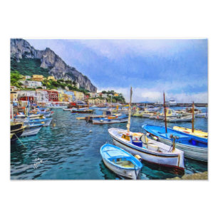 Bateaux de Capri Art Photo Italien