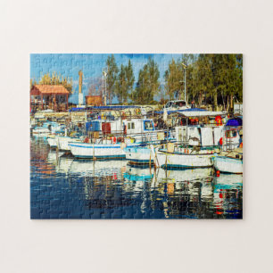 Bateaux de pêche Chypre. Puzzle