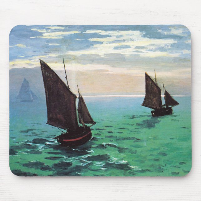 Bateaux de pêche de Monet au tapis de souris de (Devant)