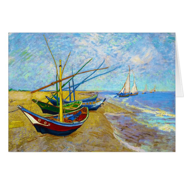 Bateaux de pêche sur la plage par Vincent van Gogh (Devant Horizontal)