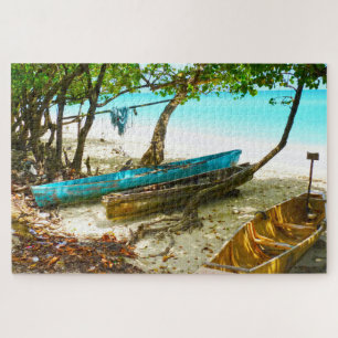 Bateaux de plage Jamaïque. Puzzle