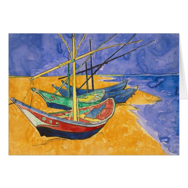 Bateaux de Van Gogh Impressionnisme Plage (Devant horizontal)