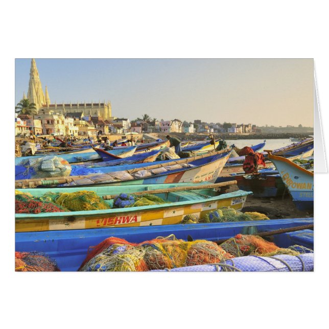 Bateaux en préparation pour la pêche, L'église de (Devant horizontal)