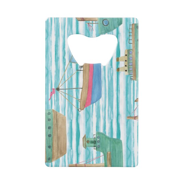 Bateaux : Motif de peinture aquarelle. (Devant)