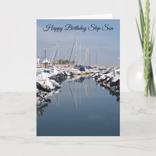 Bateaux Step Son Carte d'anniversaire (Devant)
