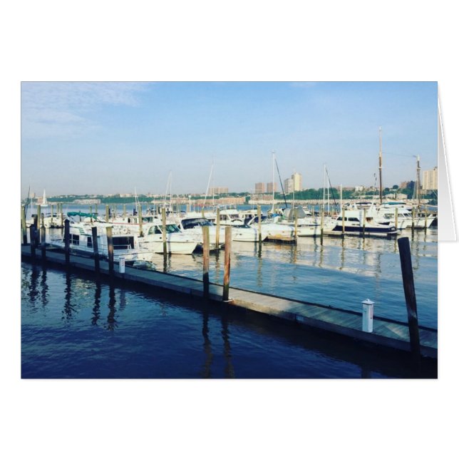 Bateaux sur le fleuve Hudson Riverside Park Photo  (Devant horizontal)
