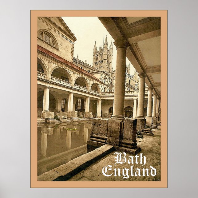 Bath ~ Angleterre ~ Poster Vintage voyage (Devant)