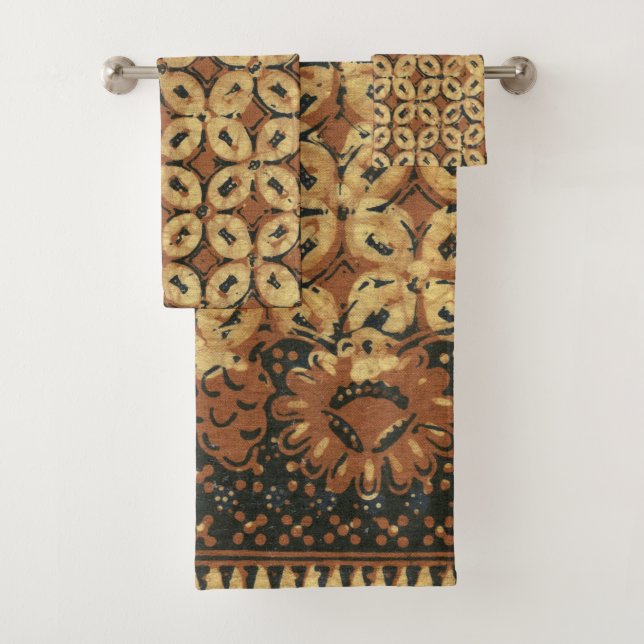 Batik Earthy Grain de Café Élégant Rustique Rugueu (En situation)
