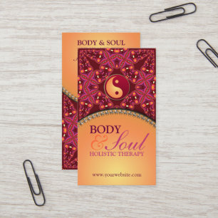 Batik moderne Nouvel Âge Carte de visite holistiqu