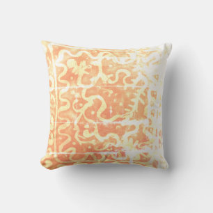 Batik Peinture Boho Coussin d'art en fibre