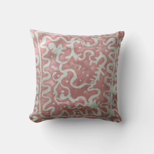 Batik Peinture Boho Coussin d'art en fibre