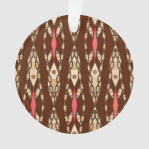 Batik tribal - Brown, Tan et Coral