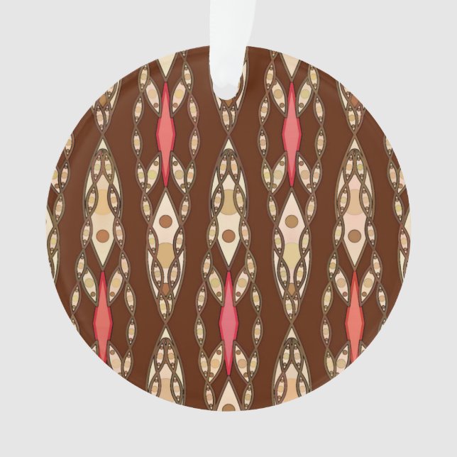 Batik tribal - Brown, Tan et Coral (devant)