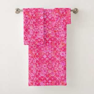 Batik tribal, nuances de rose fuchsia