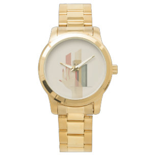 Bâtiment Artiste Surdimensionné Montre Bracelet Or