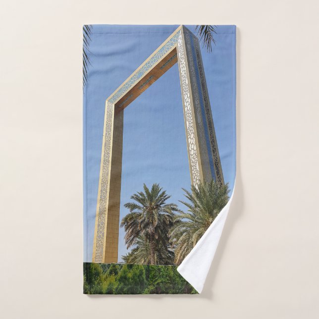 Bâtiment Dubai Frame situé dans le parc Zabeel (Serviette à main)