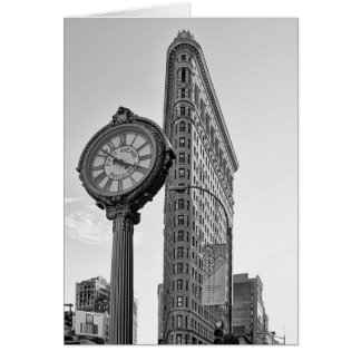 Bâtiment et horloge de Flatiron dans 2 noirs et