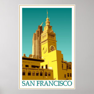 Bâtiment Ferry de San Francisco - Poster d'Art Pop