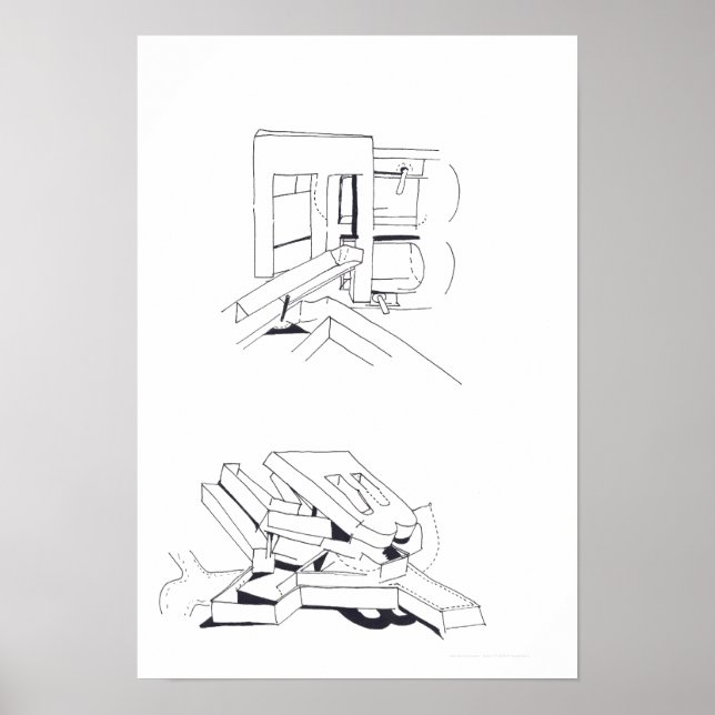 Bâtiment Jeux avec lettres Dessin 8 affiche (Devant)