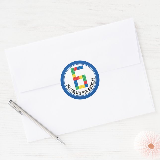 Bâtiment Stickers Party pour 6ème parti (Enveloppe)