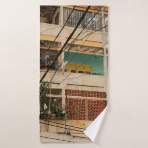 Bâtiment Vintage coloré - vietnamien, ancien, 