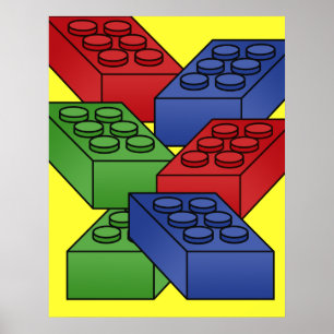 Bâtiments - affiche art déco