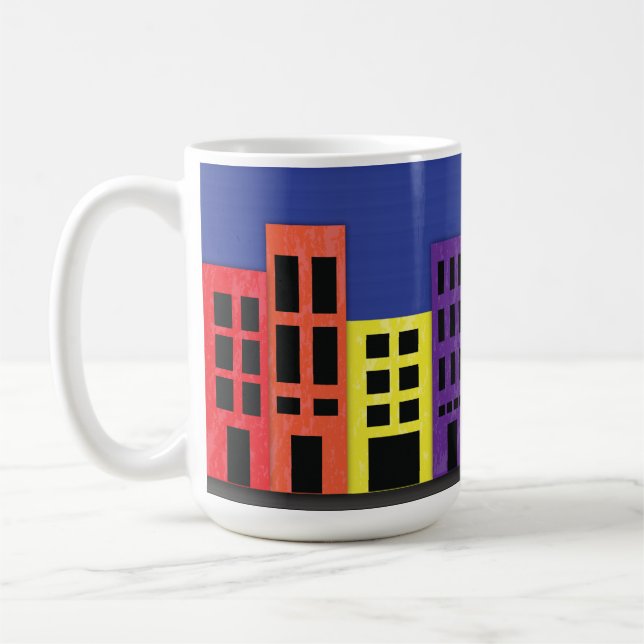 Bâtiments brillants Café Mug (Gauche)