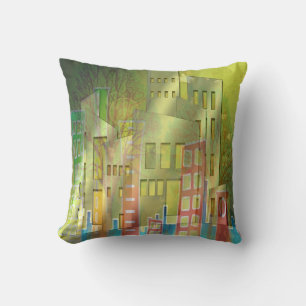 Bâtiments urbains classiques imprimer coussin acce