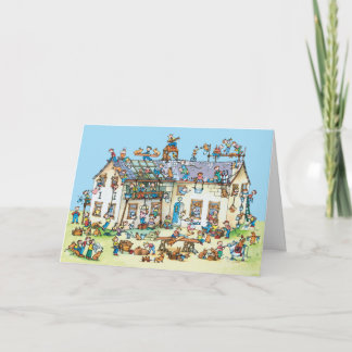 Bâtir une maison - Carte de voeux pour enfants