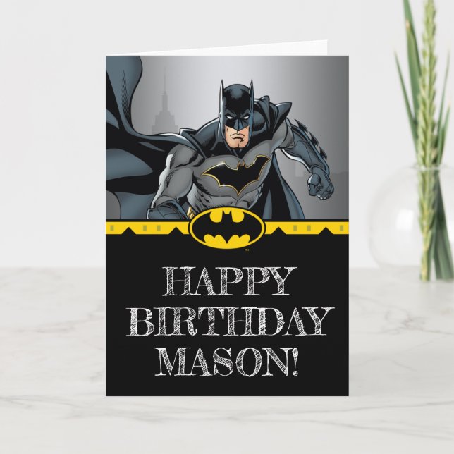 Batman | Chalkboard Bonne carte d'anniversaire (Devant)