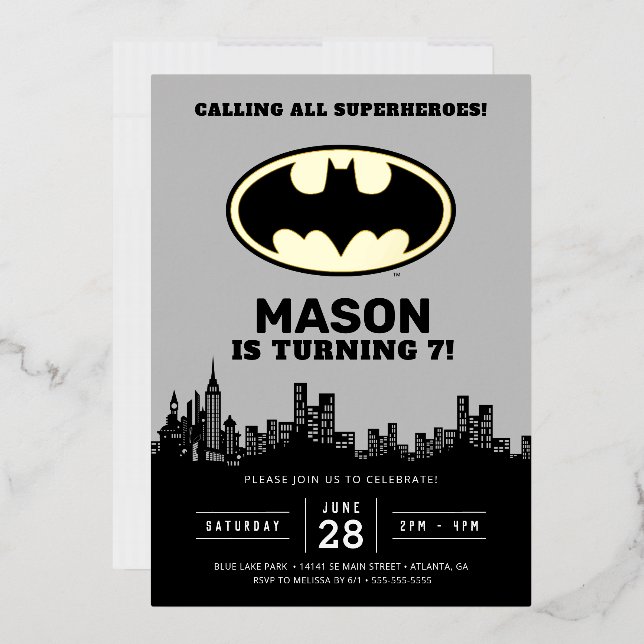 Batman - Gotham City | Invitation d'anniversaire (Enveloppe)