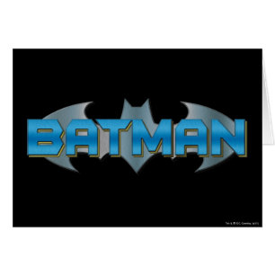 Batman Logo de nom bleu