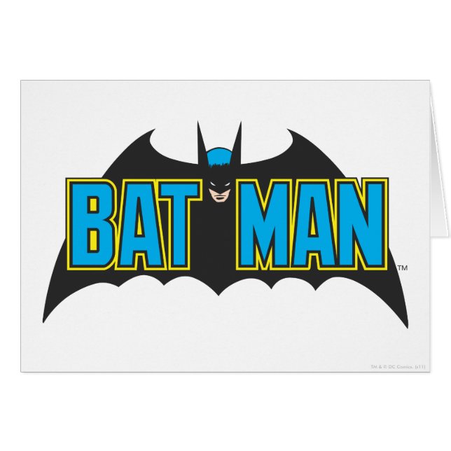 Batman | Logo noir bleu Vintage (Devant horizontal)