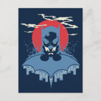 Batman Lune Rouge Avec Carte Postale Logo