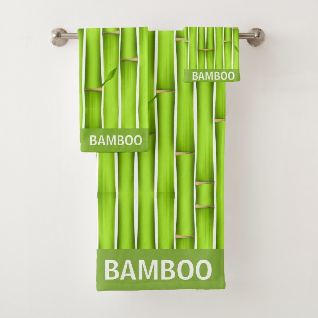 Bâtonnets de bambou vert chanceux calligraphie mod (En situation)
