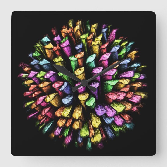 Bâtons 3D à calque 1A horloge murale (Recto)