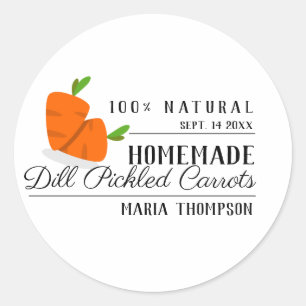 Bâtons de carottes cuites Conserve Étiquette