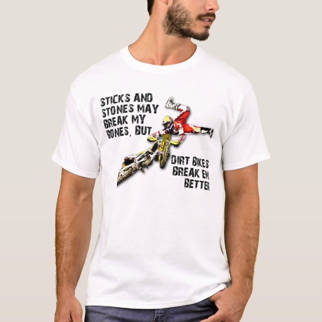 Bâtons et Pierres Motocross Moto Cross T-shirt Drô (Devant)